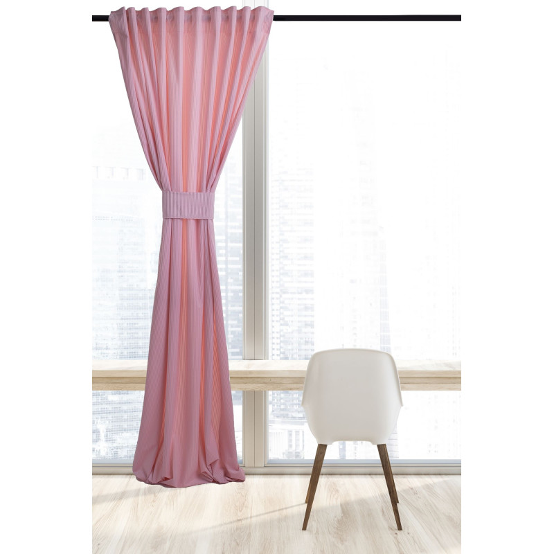 Zasłona z taśmą CASUAL CHIC 140x270 różo