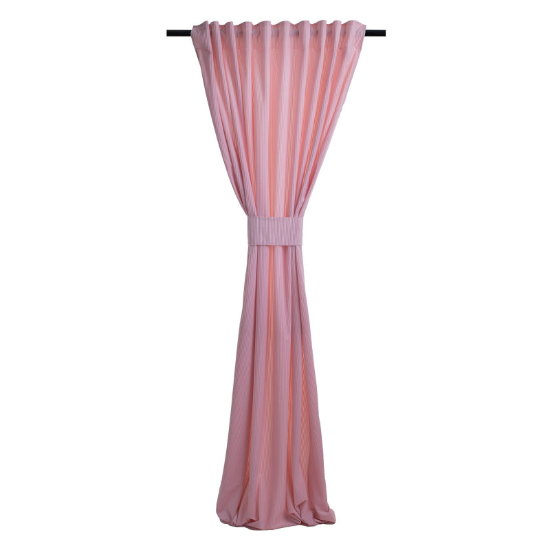 Zasłona z taśmą CASUAL CHIC 140x270 różo