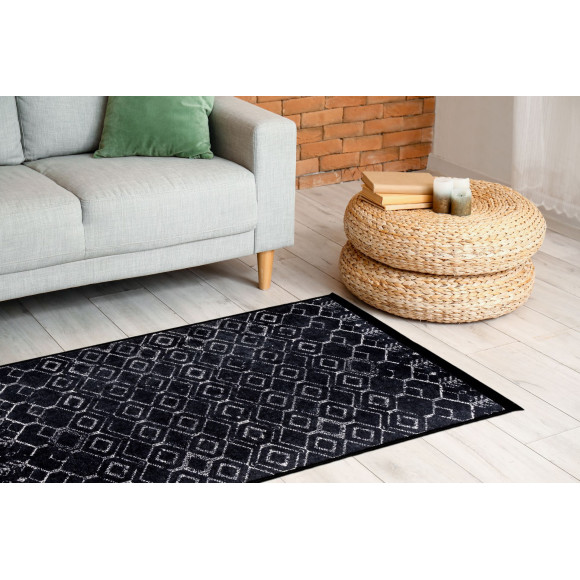 Dywan drukowany MESH, petra 120x160cm, kolor czarny