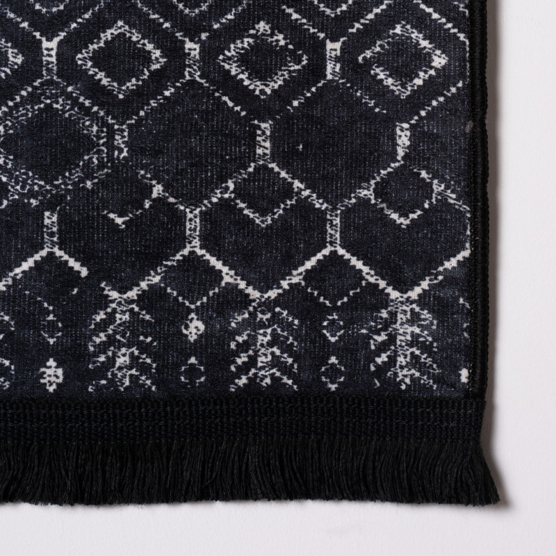 Dywan drukowany MESH, petra 120x160cm, kolor czarny