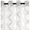 Firana z kółkami FORTUNE CHIC 140x270 biały+srebrn