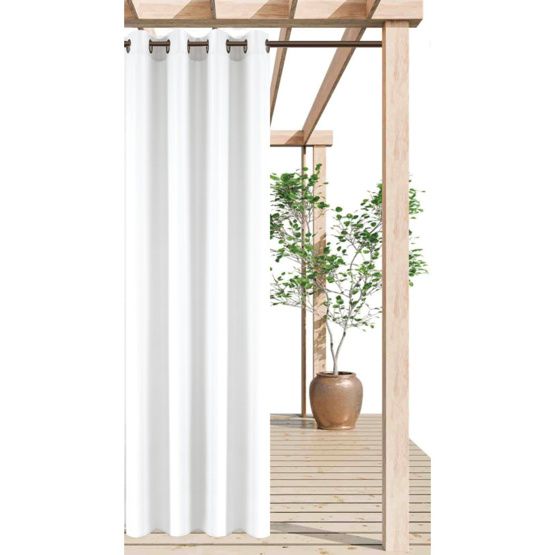 Zas ogrod. z kółkami TERRA CHIC 140x250 biały