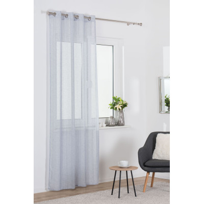 Firana z kółkami SEQUIN 140/260 cm kol szary