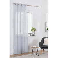 Firana z kółkami SEQUIN 140/260 cm kol szary