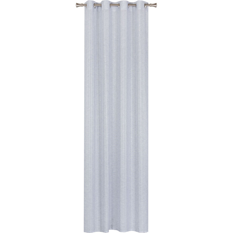 Firana z kółkami SEQUIN 140/260 cm kol szary