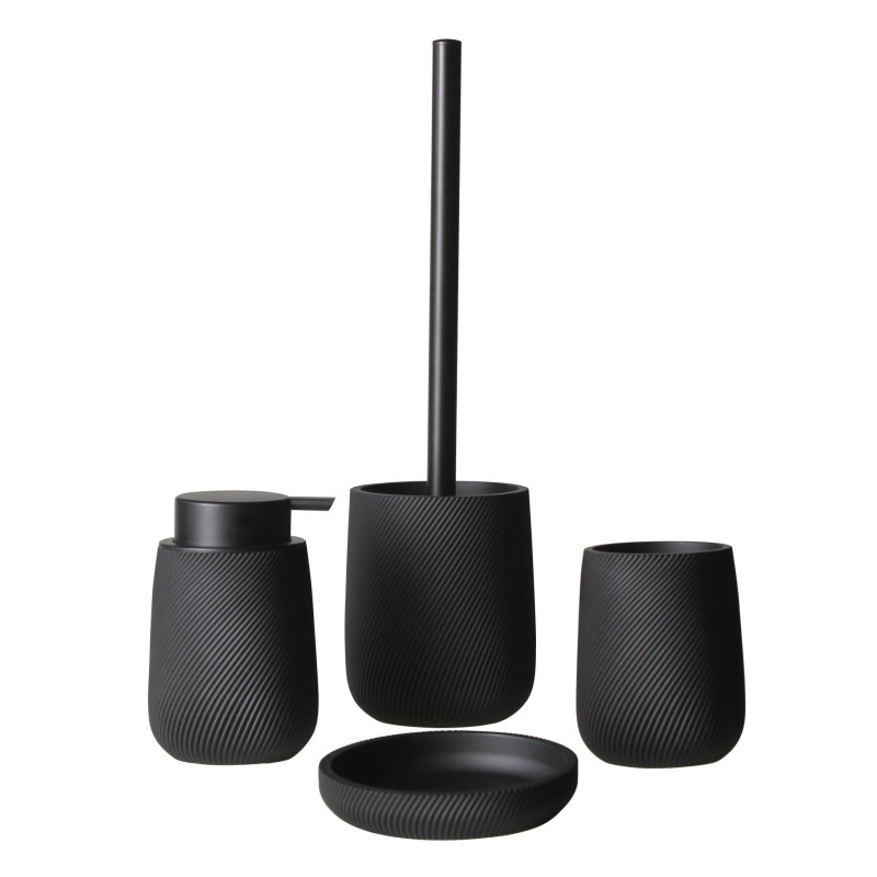 Dozownik RIBS 8x8cm, wys. 13cm, czarny