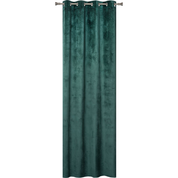 Zasłona z kółkami CRISTAL 135x260cm, kolor zielony