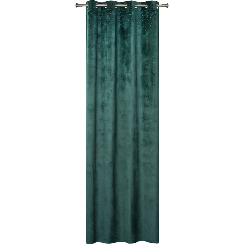 Zasłona z kółkami CRISTAL 135x260cm, kolor zielony
