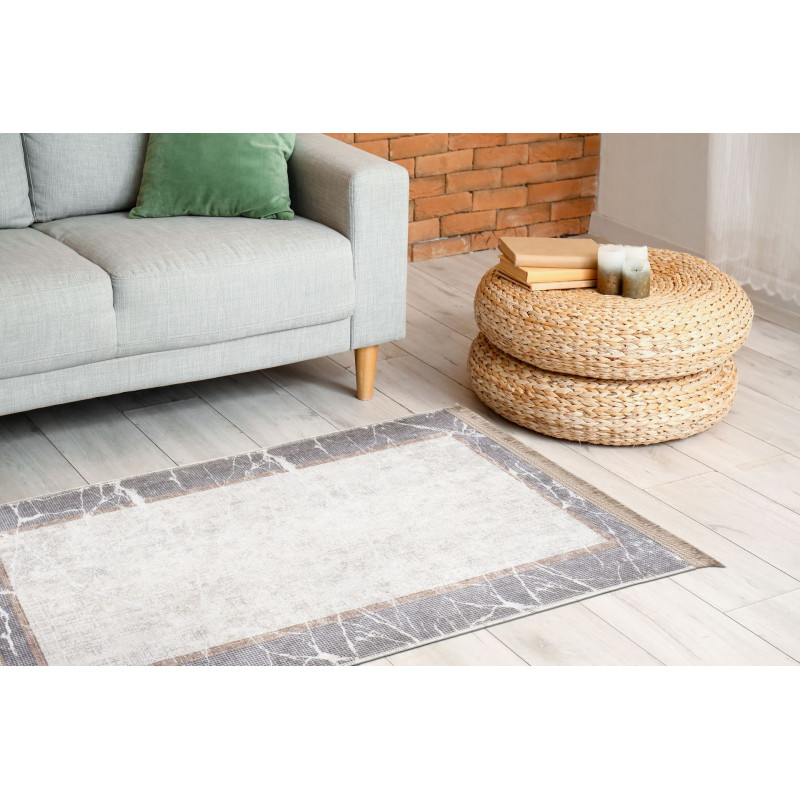 Dywan drukowany NOVA, petra 120x160cm, kolor beżowy