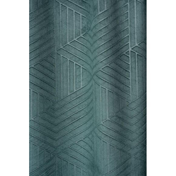 Zasłona z taśmą BLOCKS 200x245 cm, kolor zielony