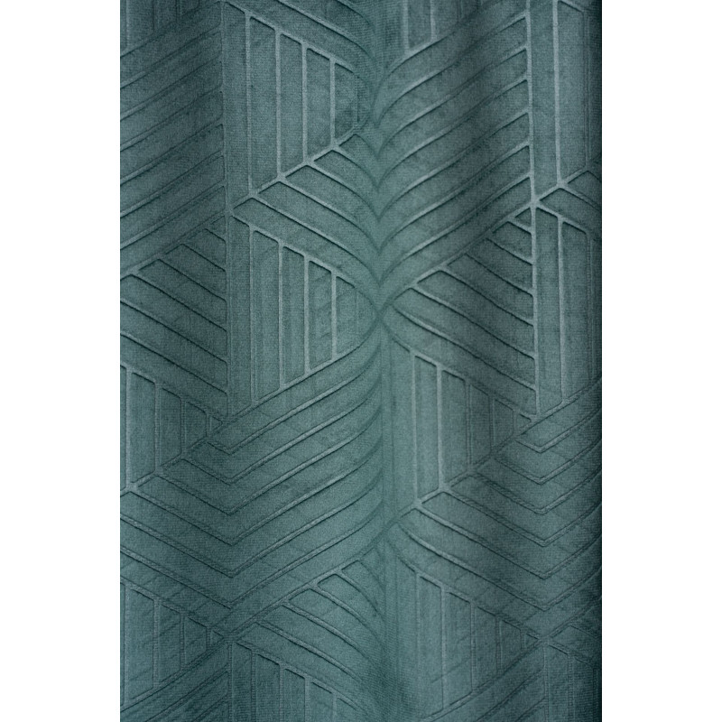Zasłona z taśmą BLOCKS 200x245 cm, kolor zielony