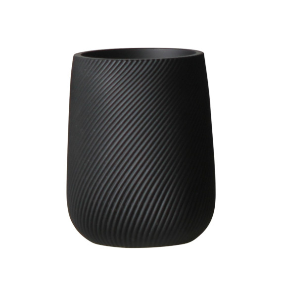 Kubek RIBS 8x8cm, wys. 10cm, czarny