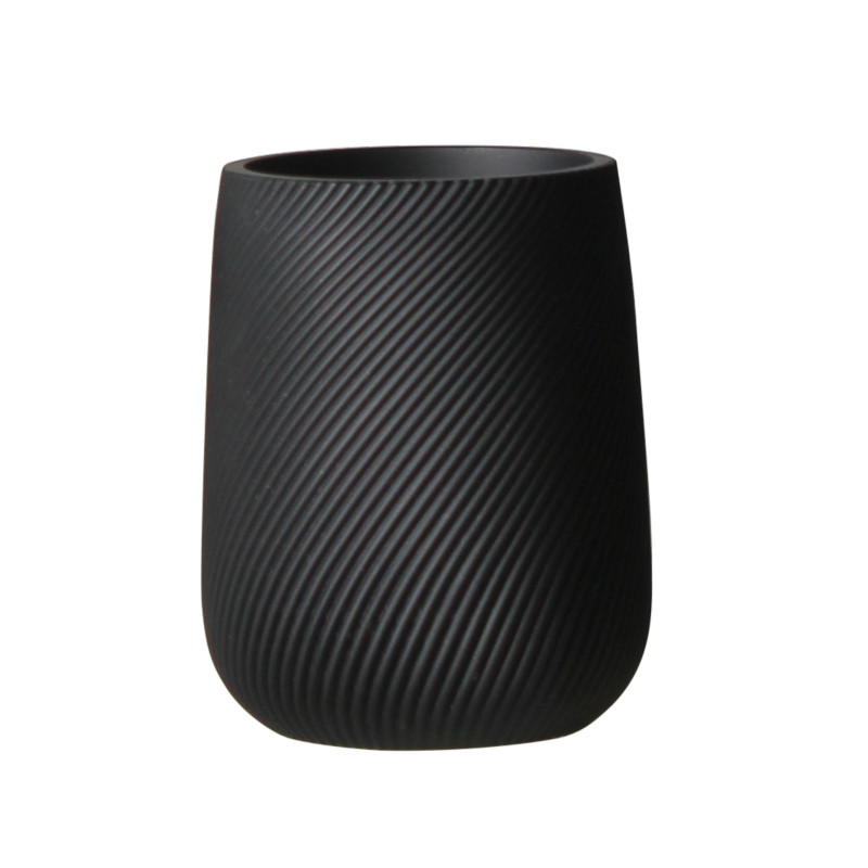 Kubek RIBS 8x8cm, wys. 10cm, czarny