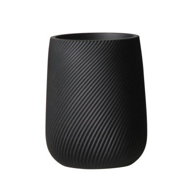Kubek RIBS 8x8cm, wys. 10cm, czarny