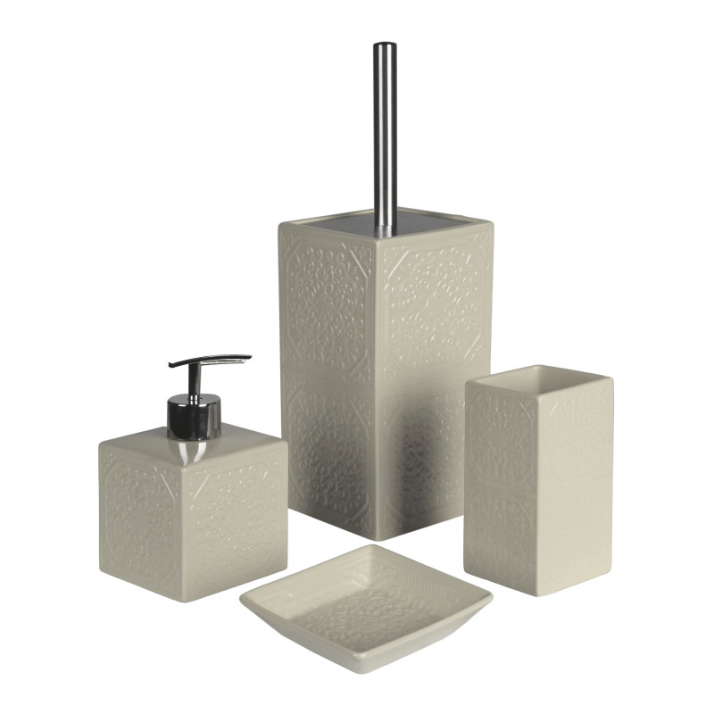 Szczotka do WC MAUR, 10,5x10,5x33 cm, kolor beżowy
