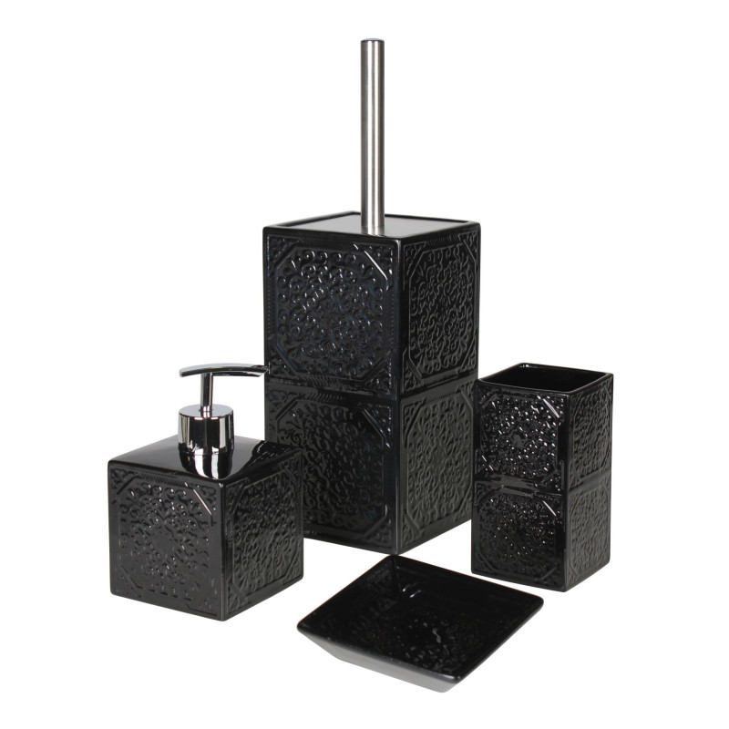 Szczotka do WC MAUR, 10,5x10,5x33 cm, kolor czarny