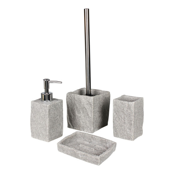 Dozownik PEDRO 6,5x6,5x17,5cm szary