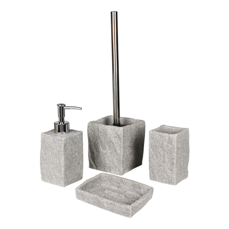 Dozownik PEDRO 6,5x6,5x17,5cm szary