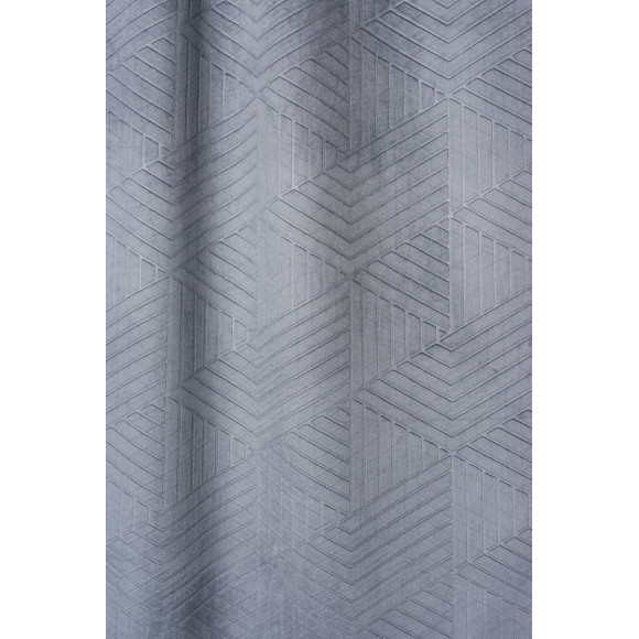 Zasłona kółka BLOCKS 200x245 cm, kolor szary
