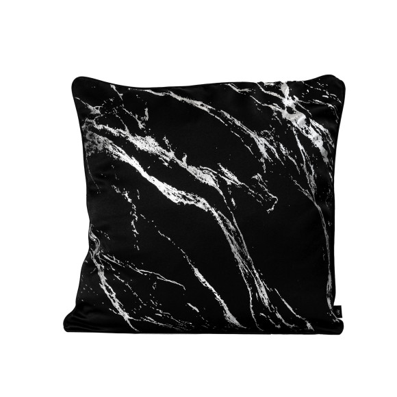 Poszewka ENDLESS CHIC 45x45 czarny+srebr