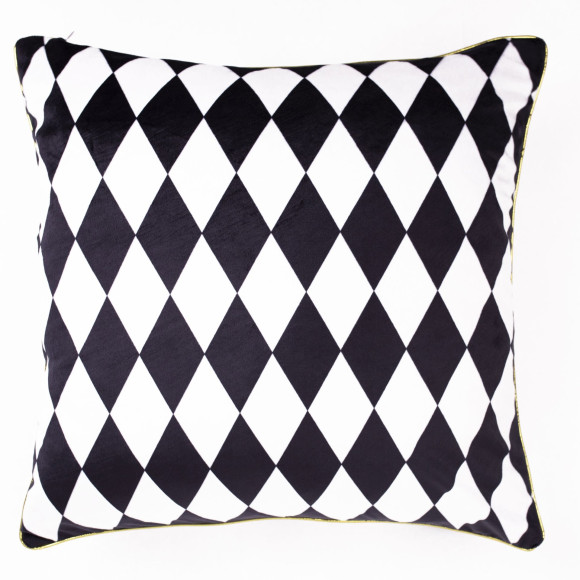 Poszewka CHIC OBSESSION NO.1 45x45 biało-czarna