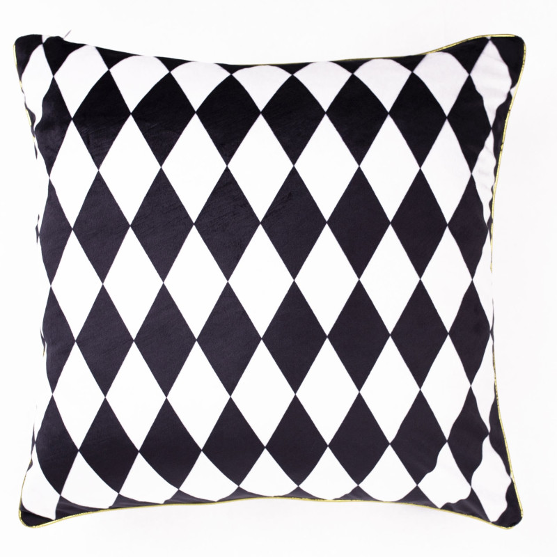 Poszewka CHIC OBSESSION NO.1 45x45 biało-czarna
