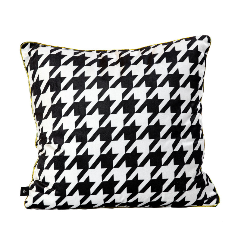 Poszewka CHIC OBSESSION NO.2 45x45 biało-czarna