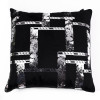 Poszewka KING OF CHIC 45x45 czarno srebrny