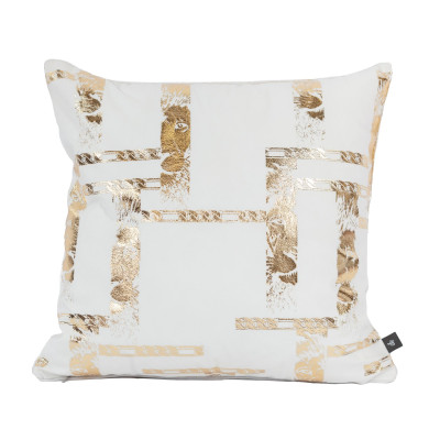 Poszewka KING OF CHIC GOLD 45x45 off white+ złoty