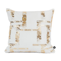 Poszewka KING OF CHIC GOLD 45x45 off white+ złoty
