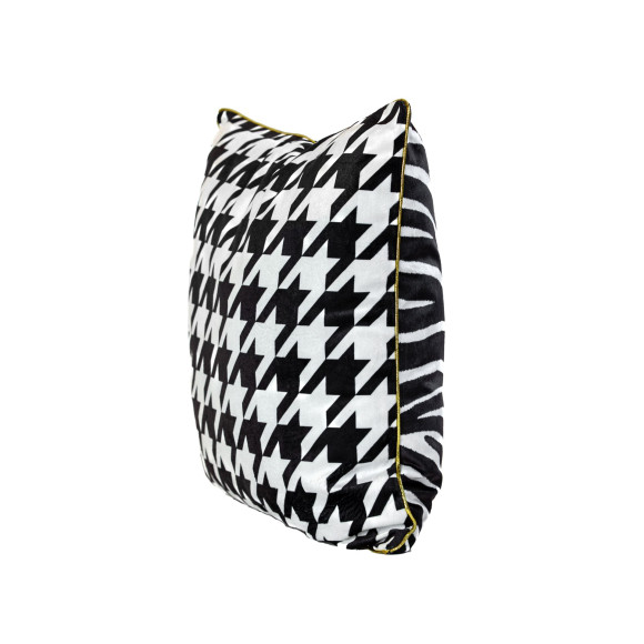Poszewka CHIC OBSESSION NO.2 45x45 biało-czarna