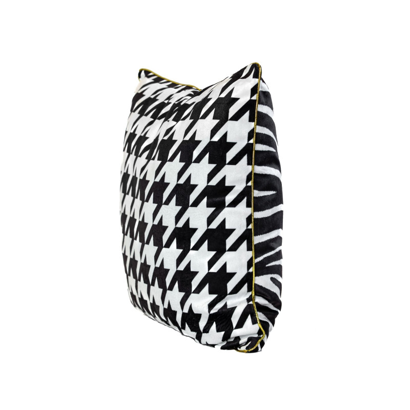 Poszewka CHIC OBSESSION NO.2 45x45 biało-czarna