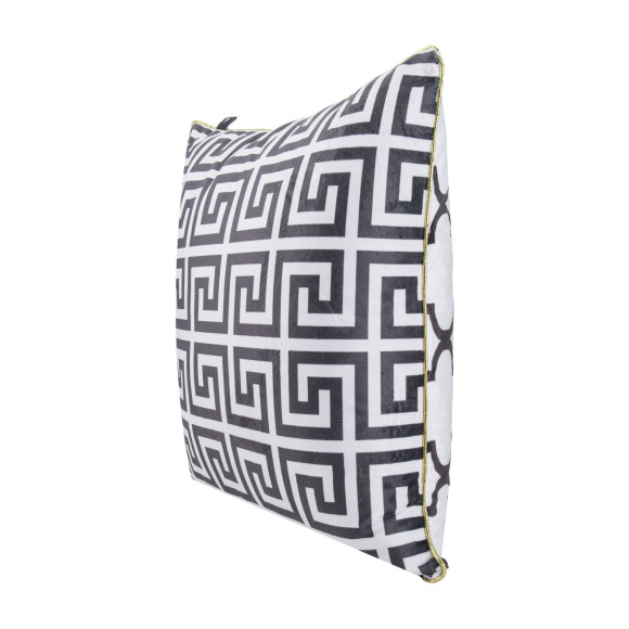 Poszewka CHIC OBSESSION NO.3 45x45 biało-czarna