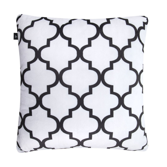 Poszewka CHIC OBSESSION NO.3 45x45 biało-czarna