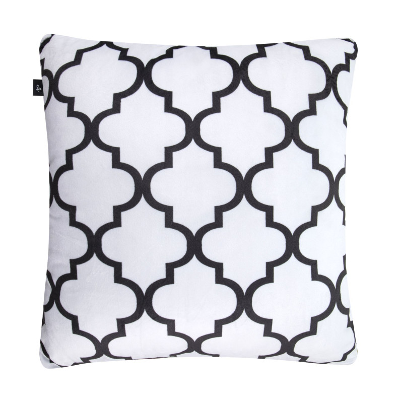 Poszewka CHIC OBSESSION NO.3 45x45 biało-czarna
