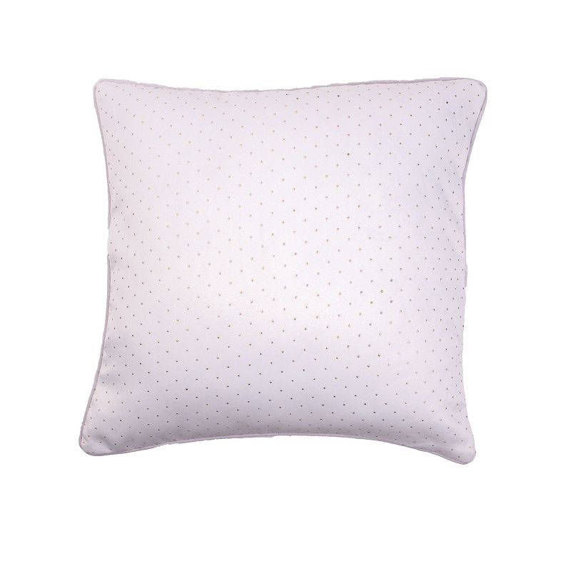 Poszewka w kropki PURE CHIC 45x45 biały+złoty