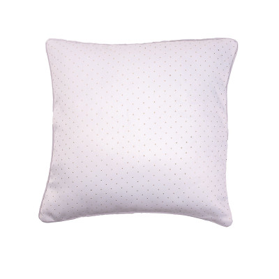 Poszewka w kropki PURE CHIC 45x45 biały+złoty