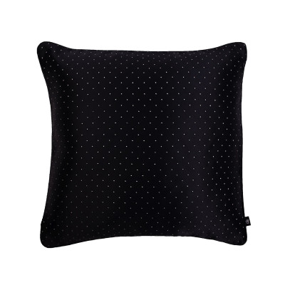 Poszewka w kropki PURE CHIC 45x45 czarny+srebrny