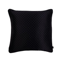 Poszewka w kropki PURE CHIC 45x45 czarny+srebrny
