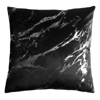 Poszewka STORM 45x45 cm, kolor czarny/srebrny