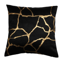 Poszewka WUSTE 45x45cm, kolor czarny/złoty