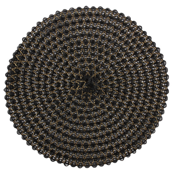 podkładka VIENNA, śr. 38cm, kolor czarno-złoty