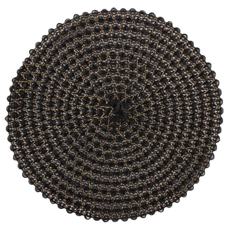 podkładka VIENNA, śr. 38cm, kolor czarno-złoty