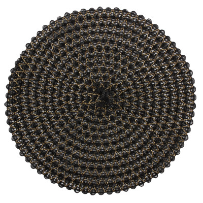 podkładka VIENNA, śr. 38cm, kolor czarno-złoty