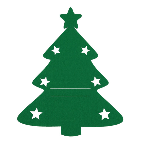 Podkł. filc na sztućce CHOINKA,15x20cm,k.zielony