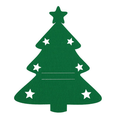 Podkł. filc na sztućce CHOINKA,15x20cm,k.zielony