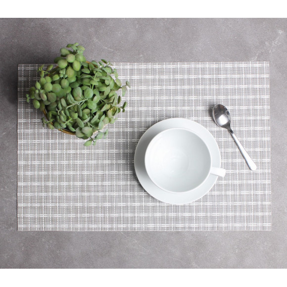 Podkładka RUTO,45x30cm,kolor szaro-biały