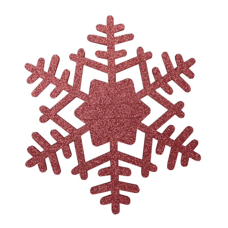 Podkł. filc na sztućce SNOWFLAKE,21cm,czerwony
