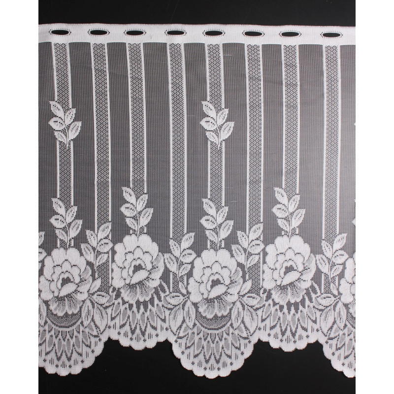 Firanka żakardowa IZA, wys. 60 cm, kolor biały