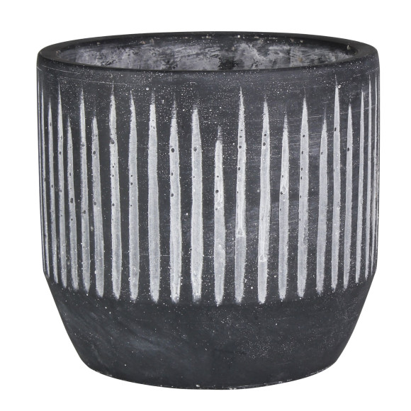 Osłonka FINN cement 26x26x24-antracyt+białe paski